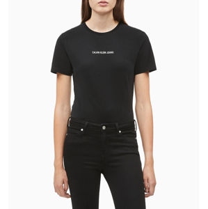 Calvin Klein dámské černé tričko Logo - S (99)